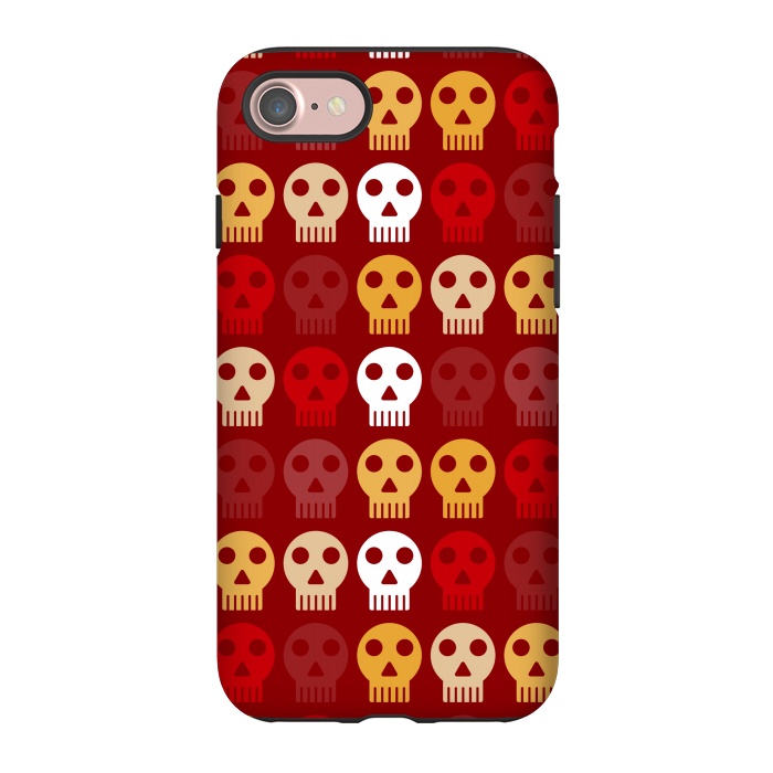 iPhone 7 StrongFit red seamless skull by TMSarts