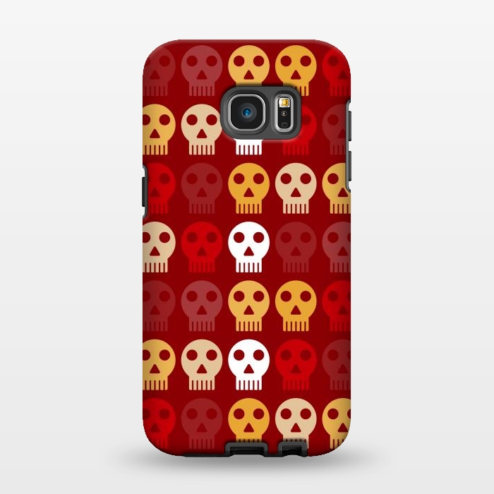 Galaxy S7 EDGE StrongFit red seamless skull by TMSarts