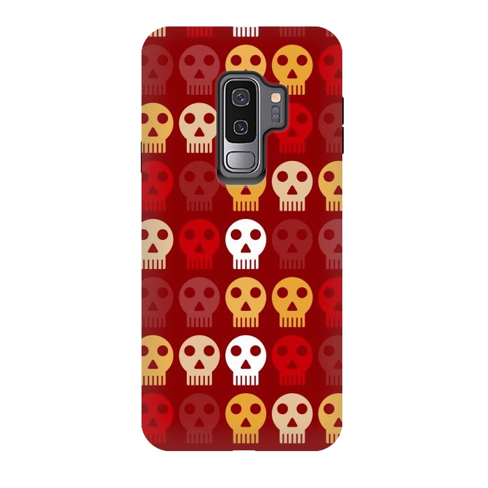 Galaxy S9 plus StrongFit red seamless skull by TMSarts