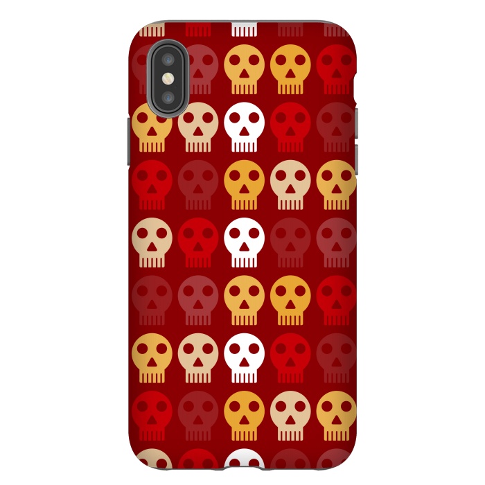 iPhone Xs Max StrongFit red seamless skull by TMSarts