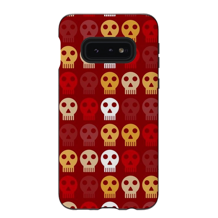 Galaxy S10e StrongFit red seamless skull by TMSarts