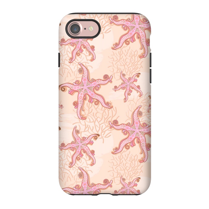 iPhone 7 StrongFit Starfish and Coral Pink Pastel by BluedarkArt