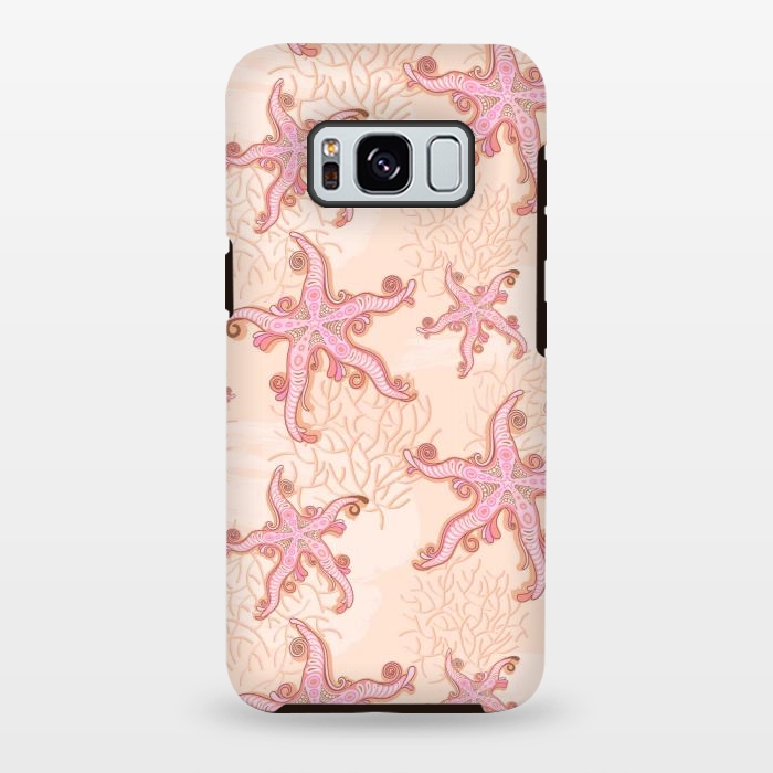 Galaxy S8 plus StrongFit Starfish and Coral Pink Pastel by BluedarkArt