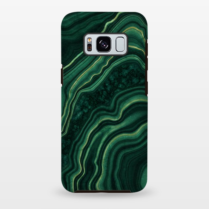 Galaxy S8 plus StrongFit Malachite & Gold by CatJello