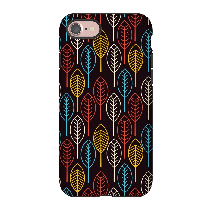 iPhone 7 StrongFit geometric colorful leaves by TMSarts