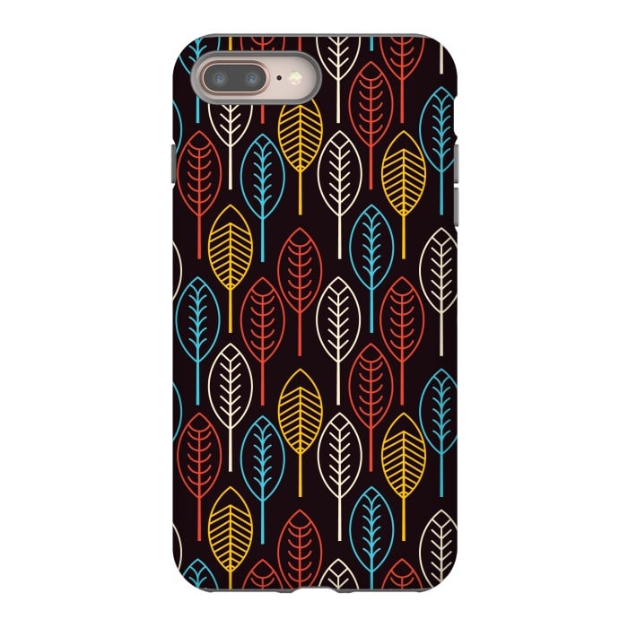 iPhone 7 plus StrongFit geometric colorful leaves by TMSarts