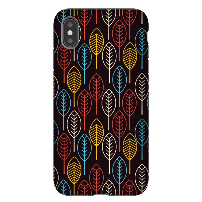 iPhone Xs Max StrongFit geometric colorful leaves by TMSarts