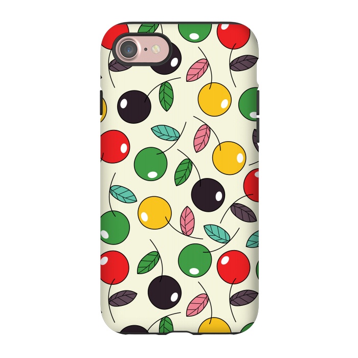 iPhone 7 StrongFit colorful cherries by TMSarts