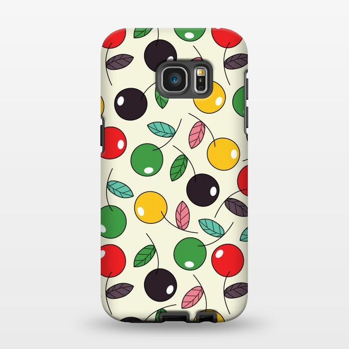 Galaxy S7 EDGE StrongFit colorful cherries by TMSarts