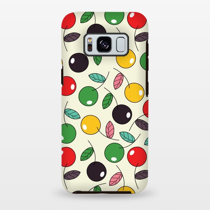 Galaxy S8 plus StrongFit colorful cherries by TMSarts