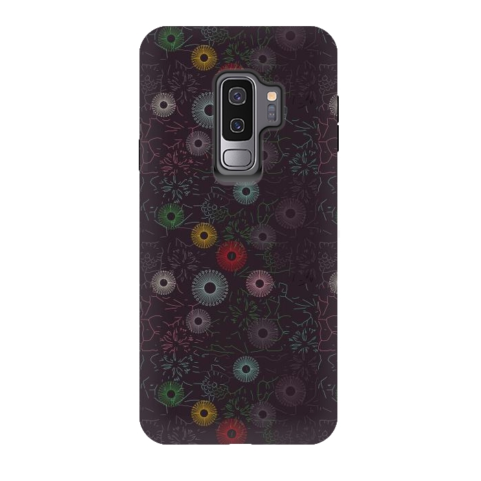 Galaxy S9 plus StrongFit ceramic floral  by TMSarts