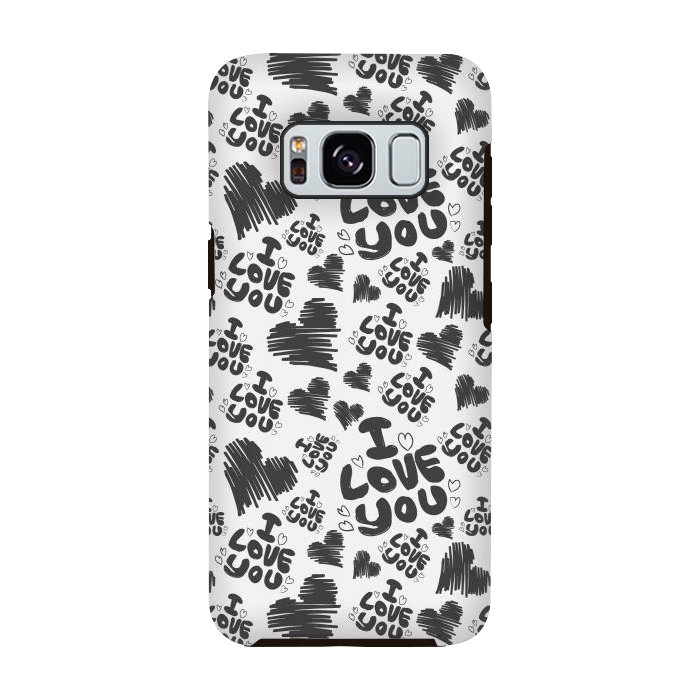 Galaxy S8 StrongFit love doodle art by TMSarts