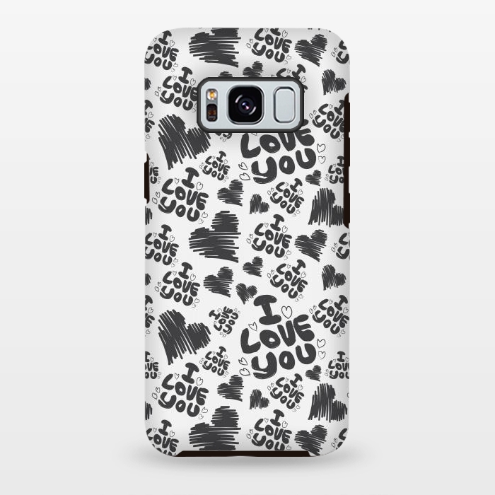 Galaxy S8 plus StrongFit love doodle art by TMSarts