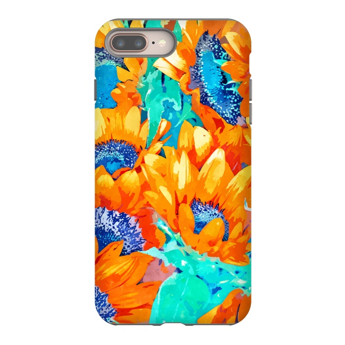 iPhone 7 plus StrongFit Sunflower Garden by Uma Prabhakar Gokhale