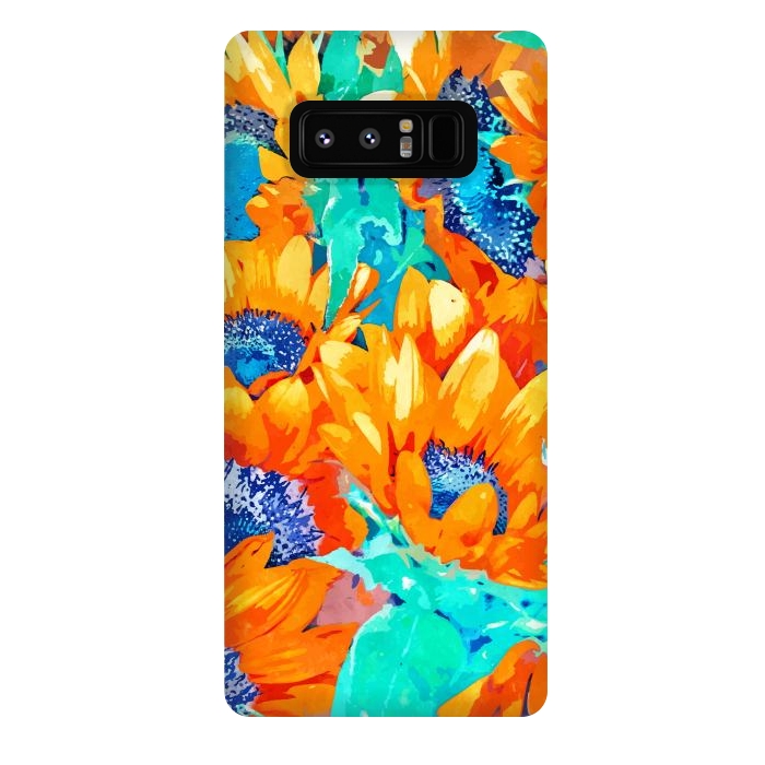 Galaxy Note 8 StrongFit Sunflower Garden by Uma Prabhakar Gokhale