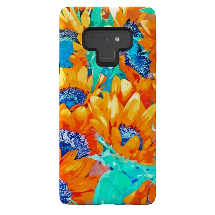 Galaxy Note 9 StrongFit Sunflower Garden by Uma Prabhakar Gokhale