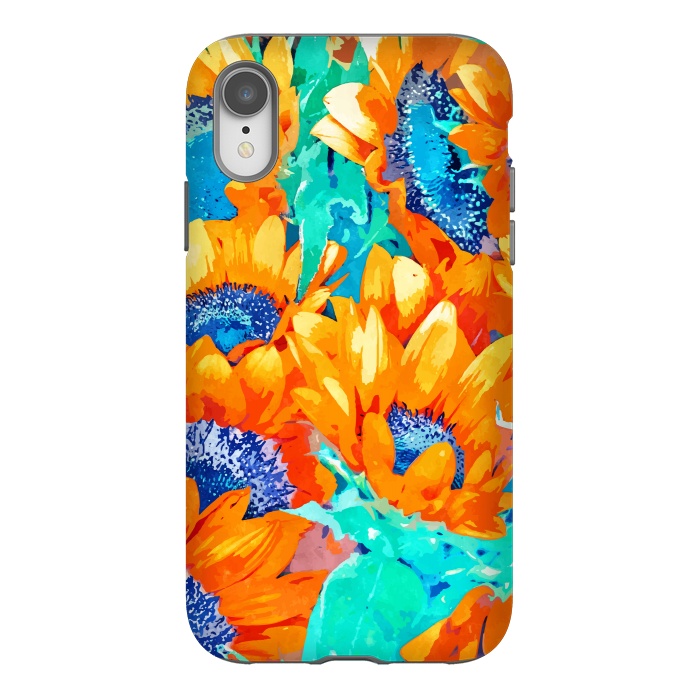 iPhone Xr StrongFit Sunflower Garden by Uma Prabhakar Gokhale