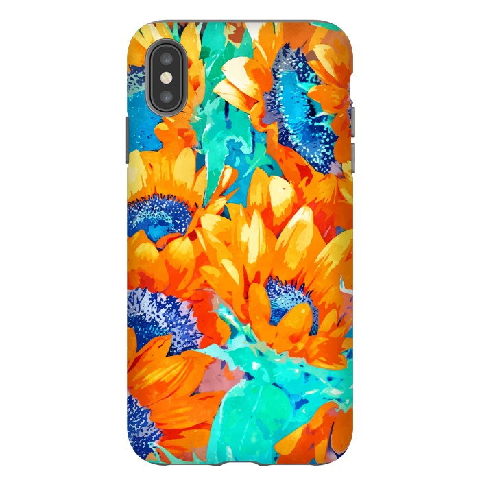 iPhone Xs Max StrongFit Sunflower Garden by Uma Prabhakar Gokhale