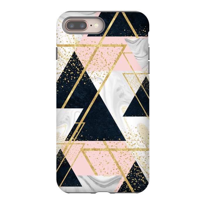iPhone 7 plus StrongFit Elegant geometric and confetti golden design by InovArts