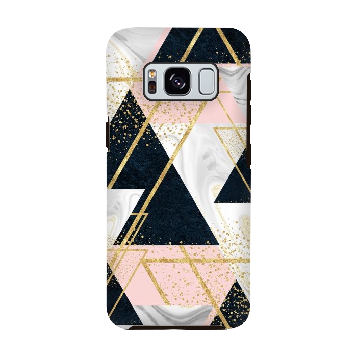 Galaxy S8 StrongFit Elegant geometric and confetti golden design by InovArts