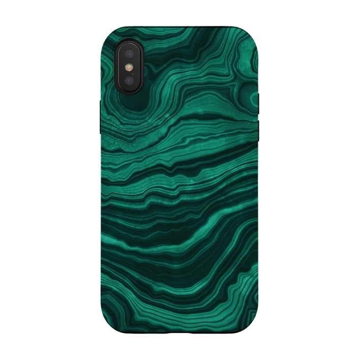 iPhone Xs / X StrongFit Green Malachite Marble Gem by  Utart