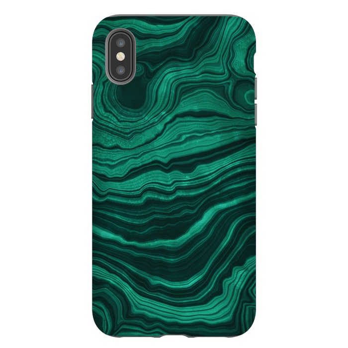iPhone Xs Max StrongFit Green Malachite Marble Gem by  Utart