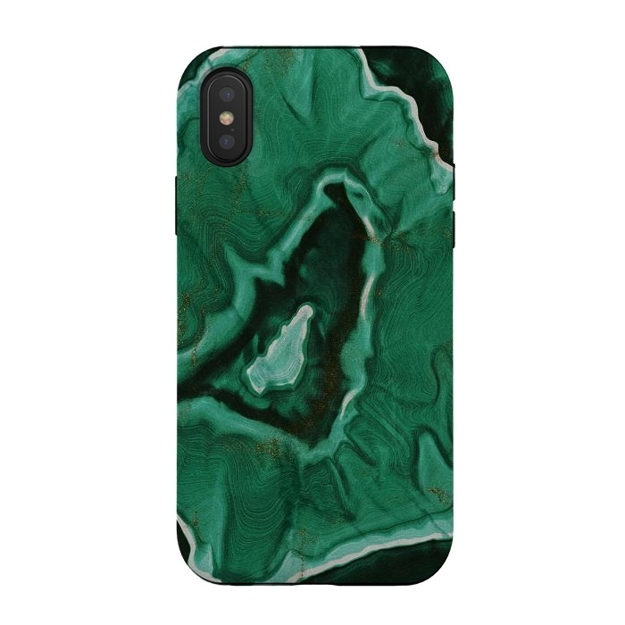 iPhone Xs / X StrongFit Green Agate Marble Malachite by  Utart