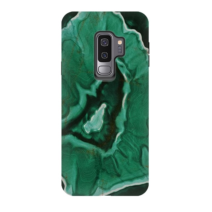 Galaxy S9 plus StrongFit Green Agate Marble Malachite by  Utart