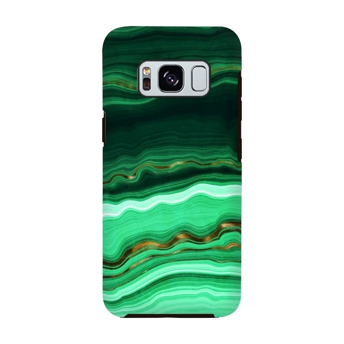 Galaxy S8 StrongFit Green Malachite Marble Gemstone by  Utart