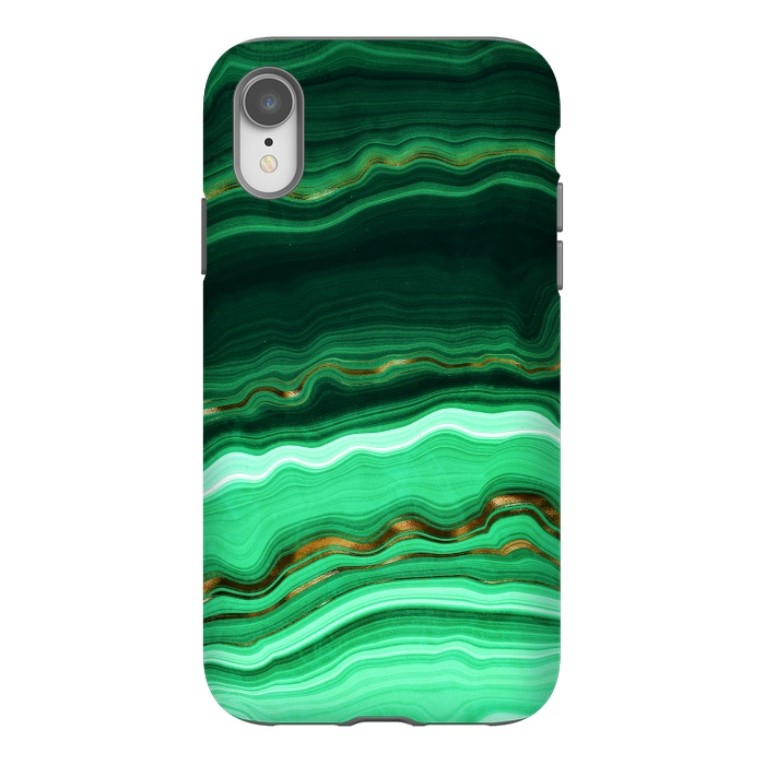 iPhone Xr StrongFit Green Malachite Marble Gemstone by  Utart