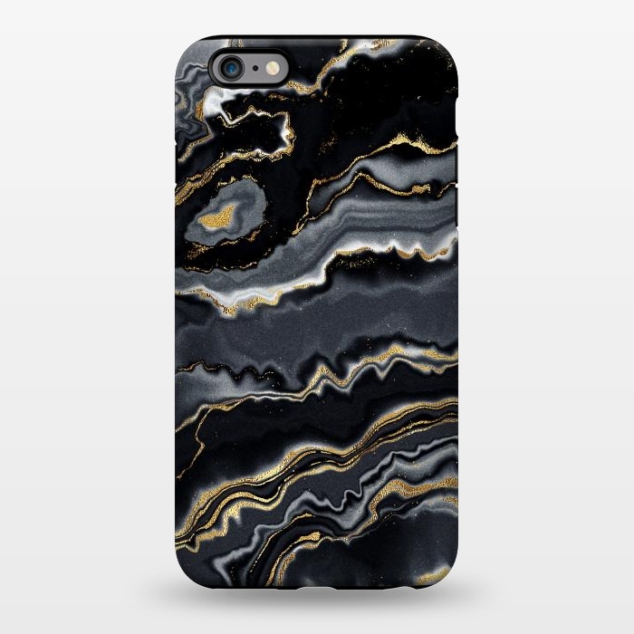 iPhone 6/6s plus StrongFit Faux Gold Black Gray Trendy Agate by  Utart