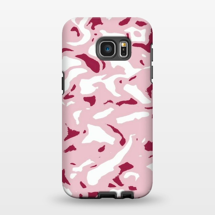 Galaxy S7 EDGE StrongFit Light pink camouflage by Jms