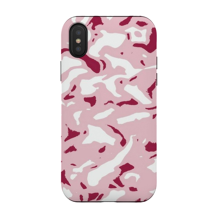 iPhone Xs / X StrongFit Light pink camouflage by Jms