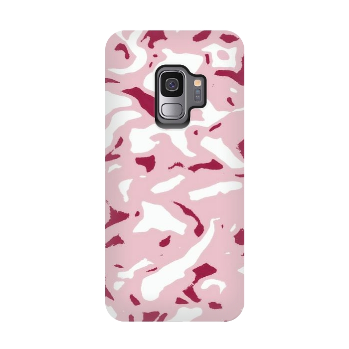 Galaxy S9 StrongFit Light pink camouflage by Jms