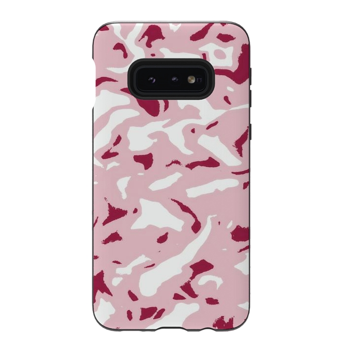 Galaxy S10e StrongFit Light pink camouflage by Jms