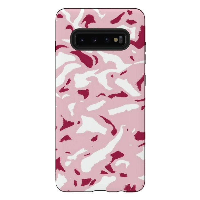 Galaxy S10 plus StrongFit Light pink camouflage by Jms