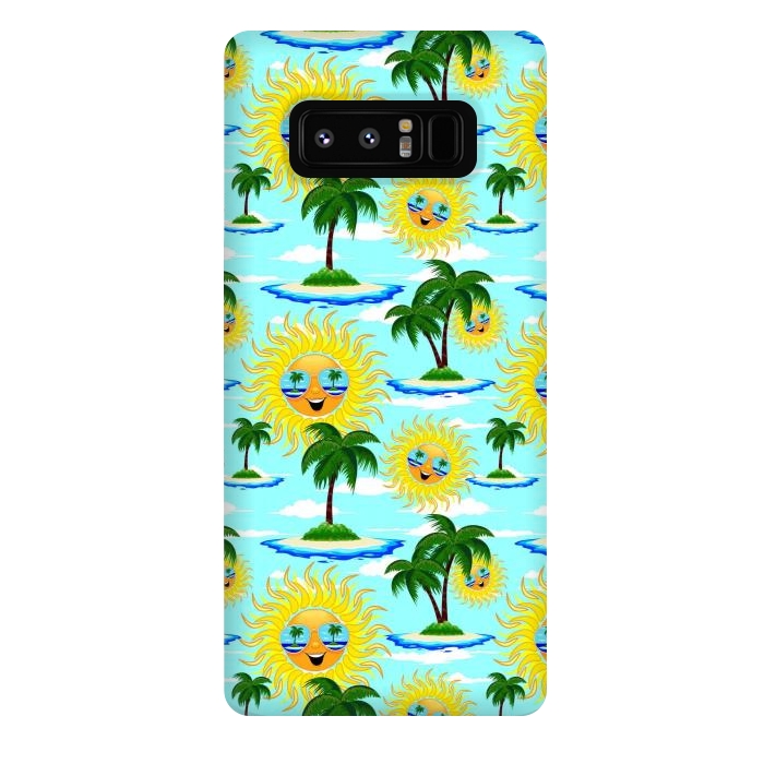 Galaxy Note 8 StrongFit Happy Summer Sun on Tropical Island by BluedarkArt
