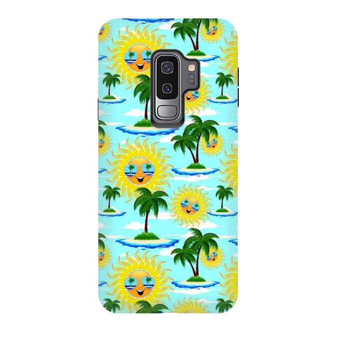 Galaxy S9 plus StrongFit Happy Summer Sun on Tropical Island by BluedarkArt
