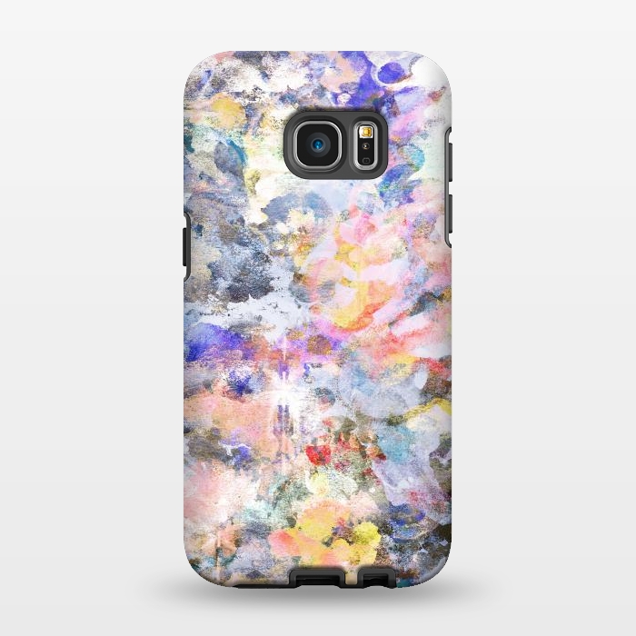 Galaxy S7 EDGE StrongFit Colorful abstract finger painting by Oana 