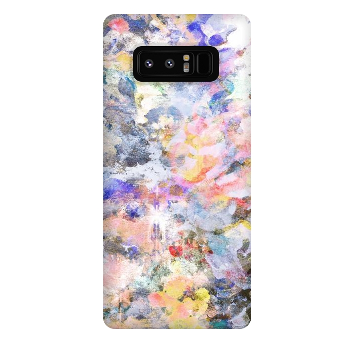 Galaxy Note 8 StrongFit Colorful abstract finger painting by Oana 