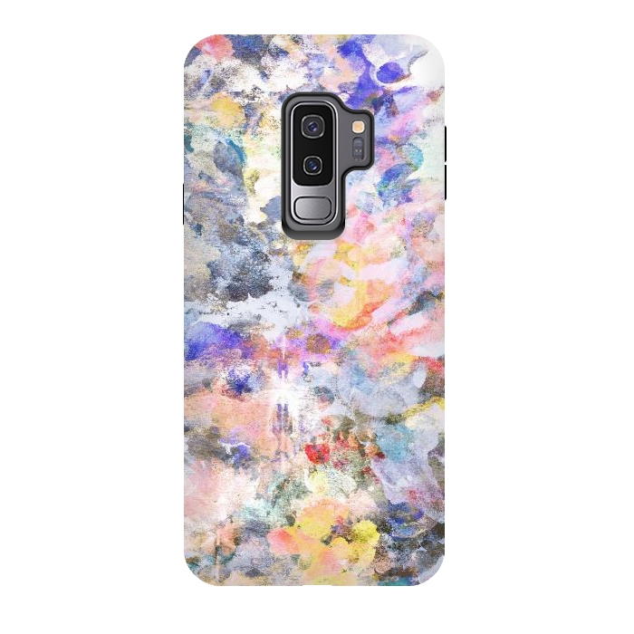 Galaxy S9 plus StrongFit Colorful abstract finger painting by Oana 