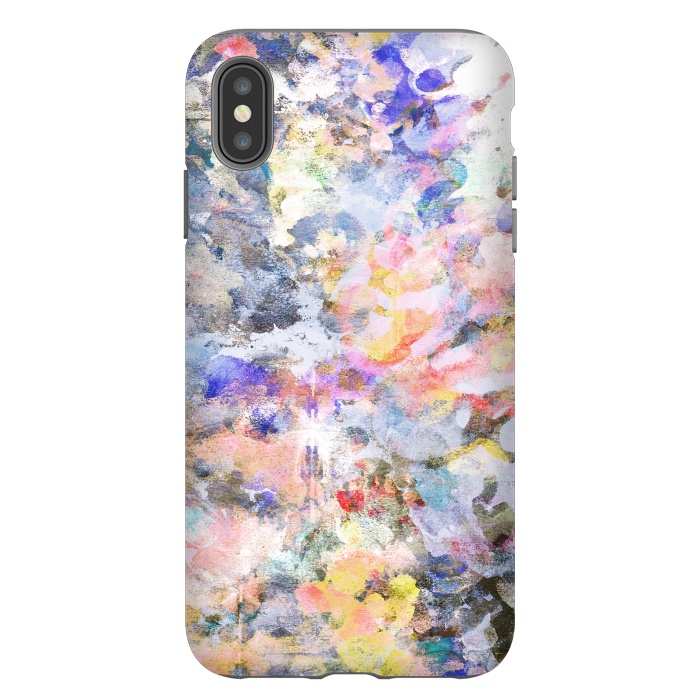 iPhone Xs Max StrongFit Colorful abstract finger painting by Oana 