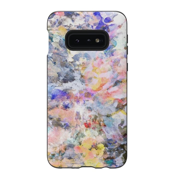 Galaxy S10e StrongFit Colorful abstract finger painting by Oana 