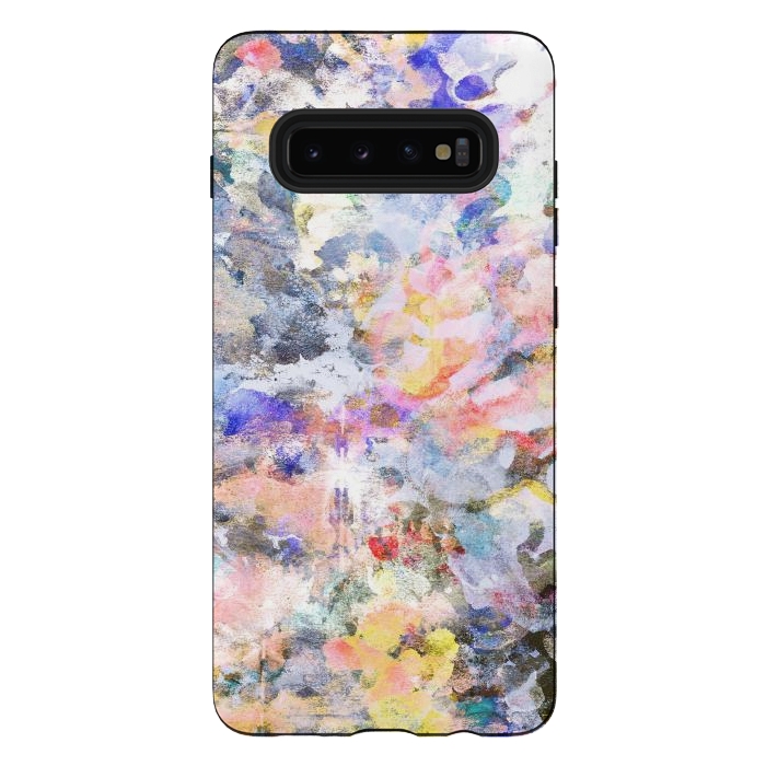 Galaxy S10 plus StrongFit Colorful abstract finger painting by Oana 