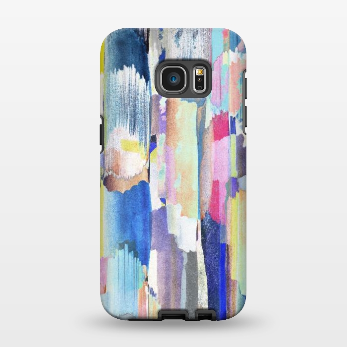 Galaxy S7 EDGE StrongFit Colorful paint brushstrokes by Oana 