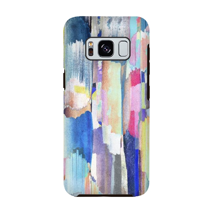 Galaxy S8 StrongFit Colorful paint brushstrokes by Oana 