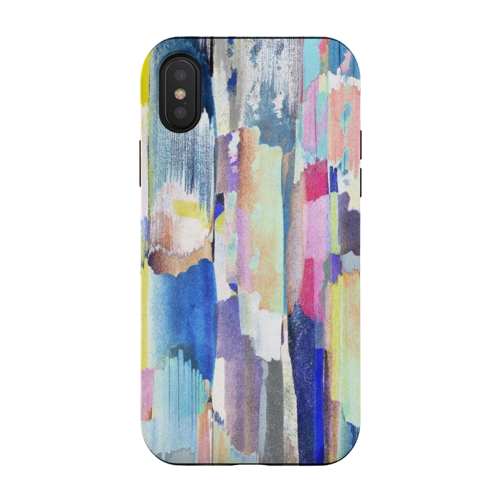 iPhone Xs / X StrongFit Colorful paint brushstrokes by Oana 