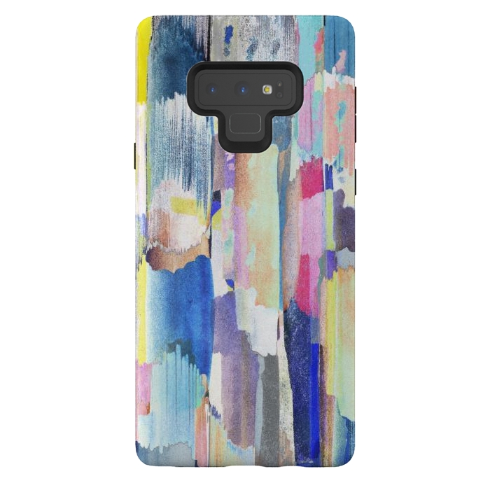 Galaxy Note 9 StrongFit Colorful paint brushstrokes by Oana 