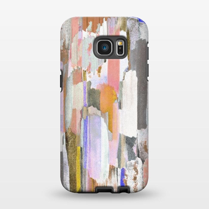 Galaxy S7 EDGE StrongFit Abstract pastel brushstrokes painting by Oana 