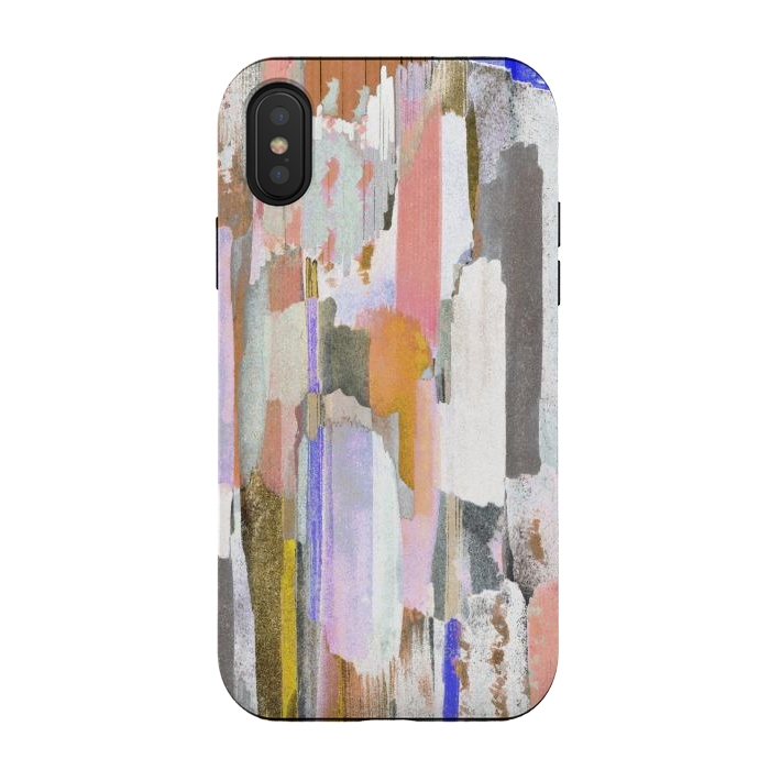 iPhone Xs / X StrongFit Abstract pastel brushstrokes painting by Oana 
